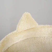 Albero Tiragraffi per Gatti Adulti con Cuccia Spaziosa e Piattaforma, 104 cm, Bianco Crema