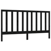 Testiera | Testata per Letto Nera 186x4x100 cm in Legno Massello di Pino