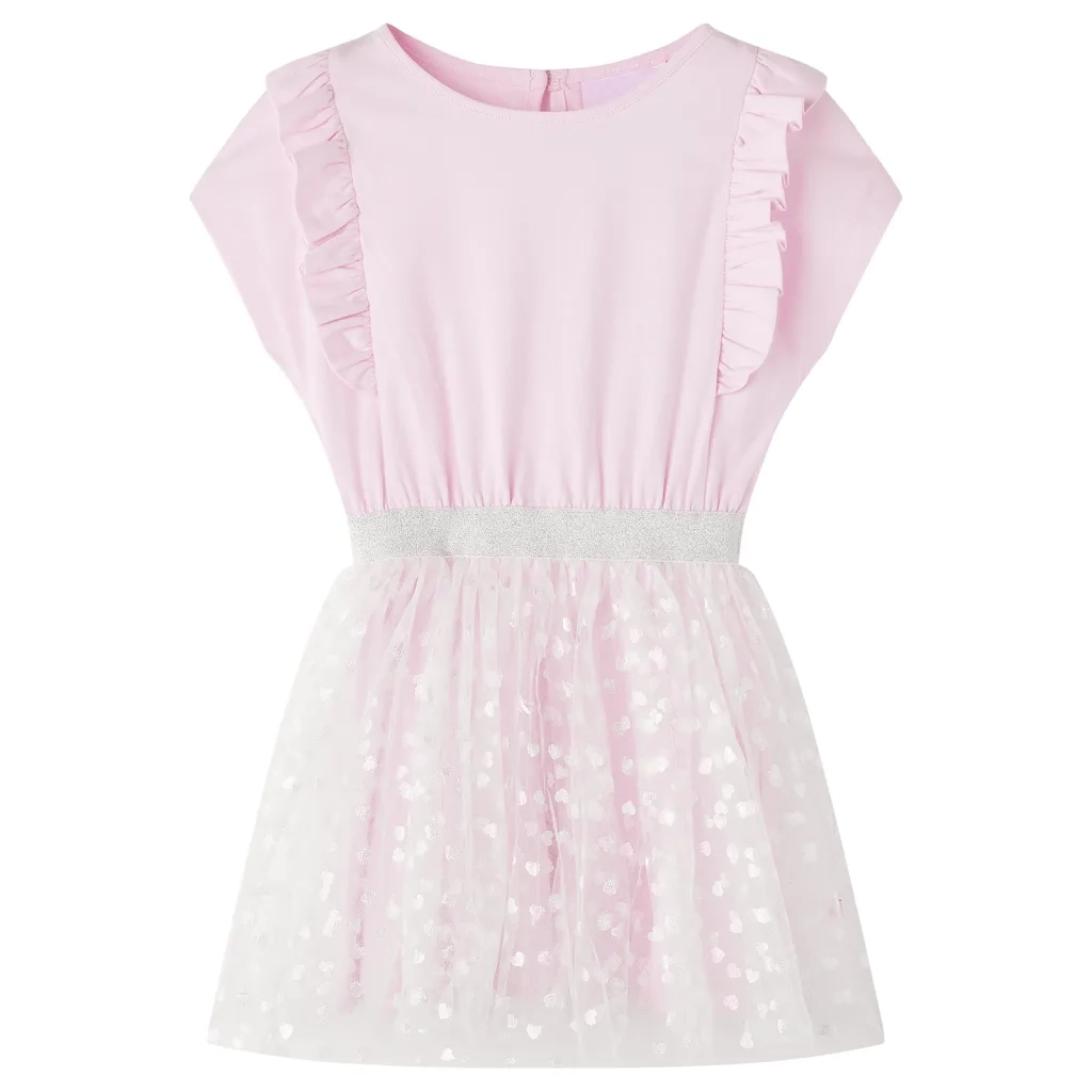 Abito da Bambina con Volant Rosa Chiaro 104cod mxl 84308