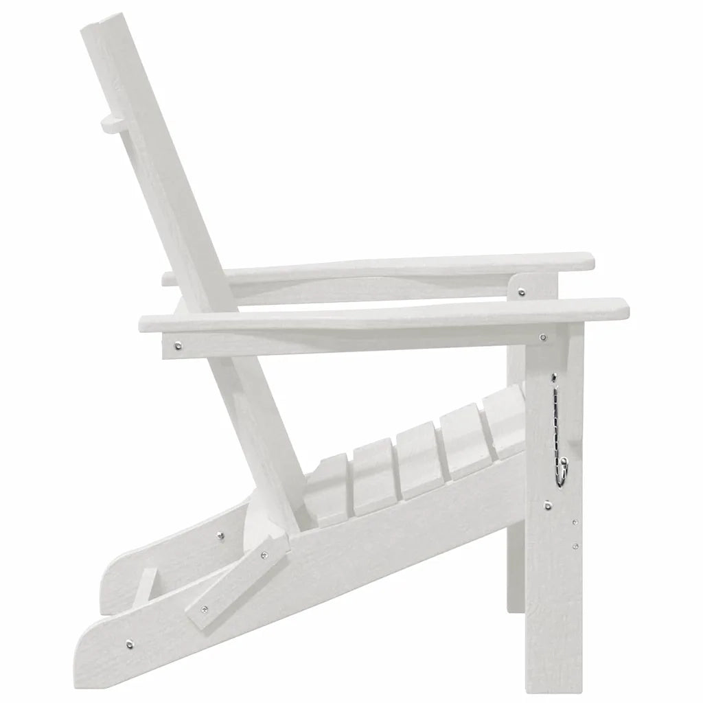vidaXL Sedia Adirondack Pieghevole Bianco 74.5 x 80.5 x 90cm Plastica