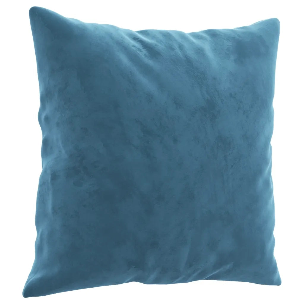 Set di Divani 3 pz con Cuscini Blu in Velluto