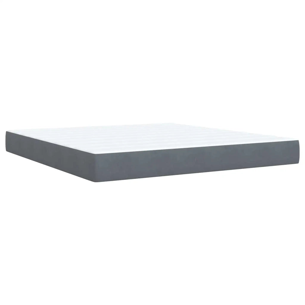 Letto box spring con materasso Grigio Scuro 180 x 200 cm 3451722