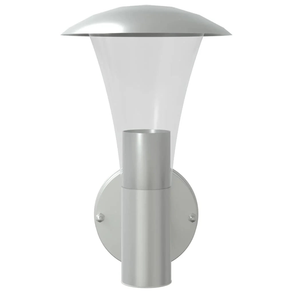 Applique da esterno dal design robusto per l'illuminazione del giardino 17,5 x 17,5 x 28 cm acciaio inox argento 02_0056555
