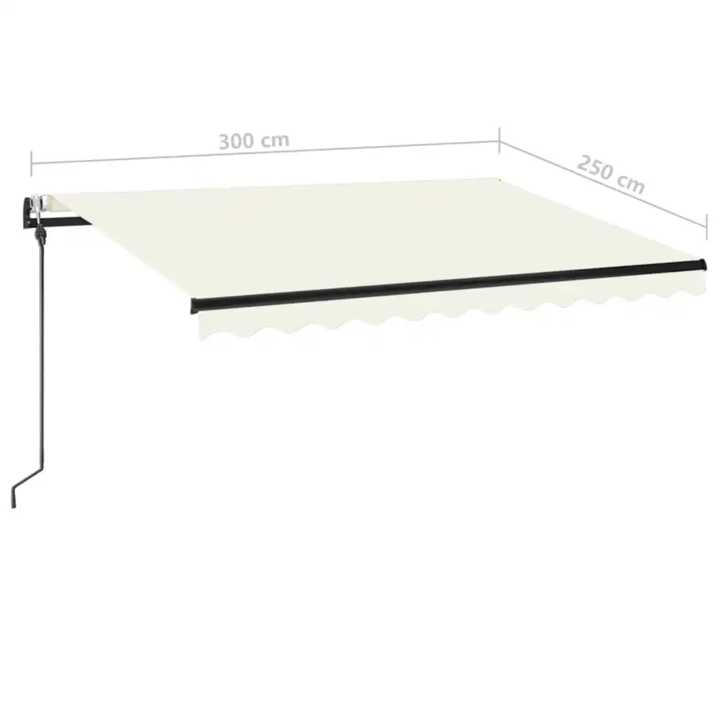 Tenda da Sole Retrattile Automatica 300x250 cm Crema