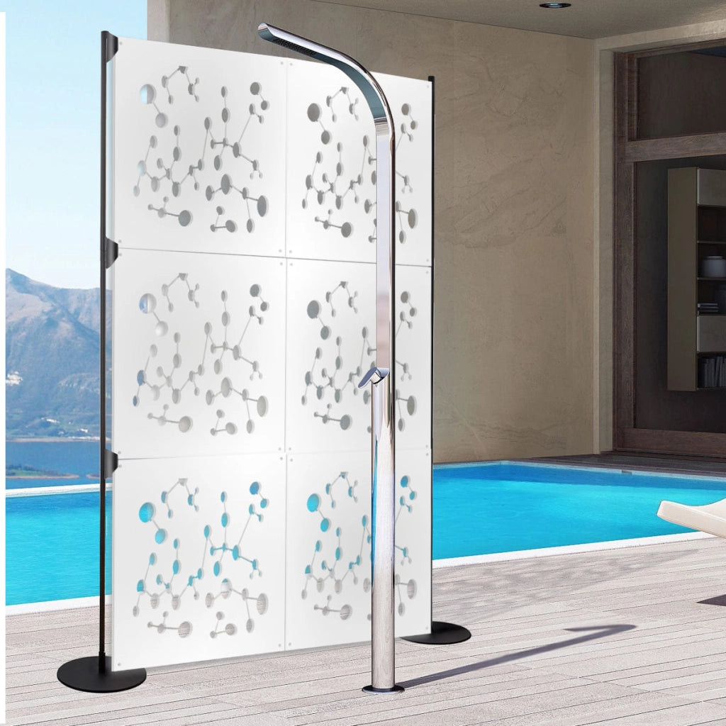 NANOTECH - Pannello in PVC traforato - Parasole Misura: 98x98 cm, Colore: bianco
