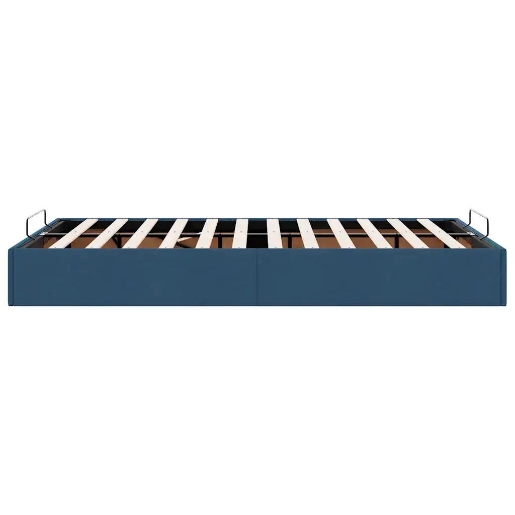 Struttura Letto Pouf senza Materasso Blu 120x190 cm in Tessuto 3310867