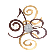 orologio da parete sinuoso filomena Bronzo e Oro in Ferro 80x93mh