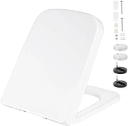 Deksel Quadrato per Water, Occhialino per Water con Chiusura Soft, Occhialino per Water con Funzione di Sbloccaggio Rapido per Installazione e Pulizia Facile
