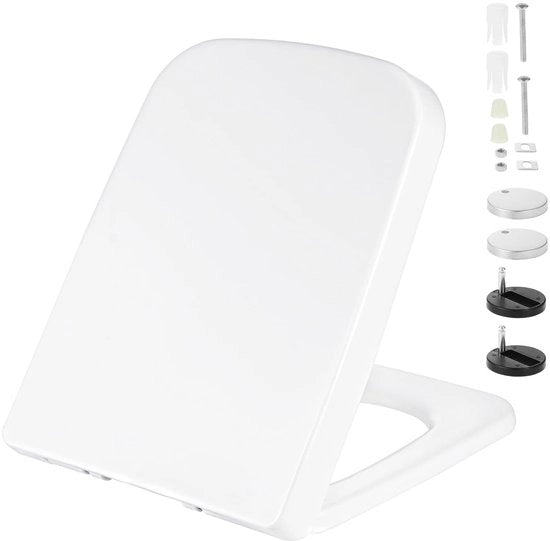 Deksel Quadrato per Water, Occhialino per Water con Chiusura Soft, Occhialino per Water con Funzione di Sbloccaggio Rapido per Installazione e Pulizia Facile