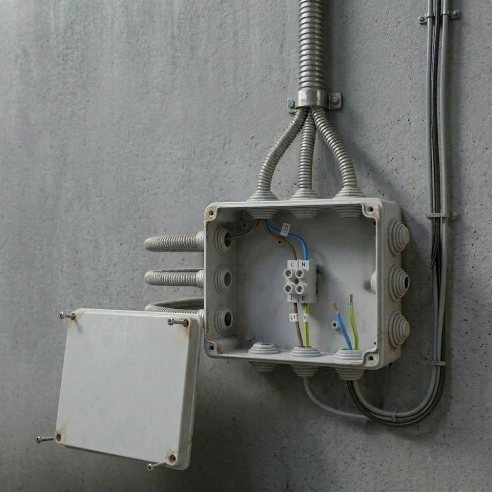 Cassetta di derivazione stagna ip65 con 12 passacavi marlanvil 010 240x190x90mm