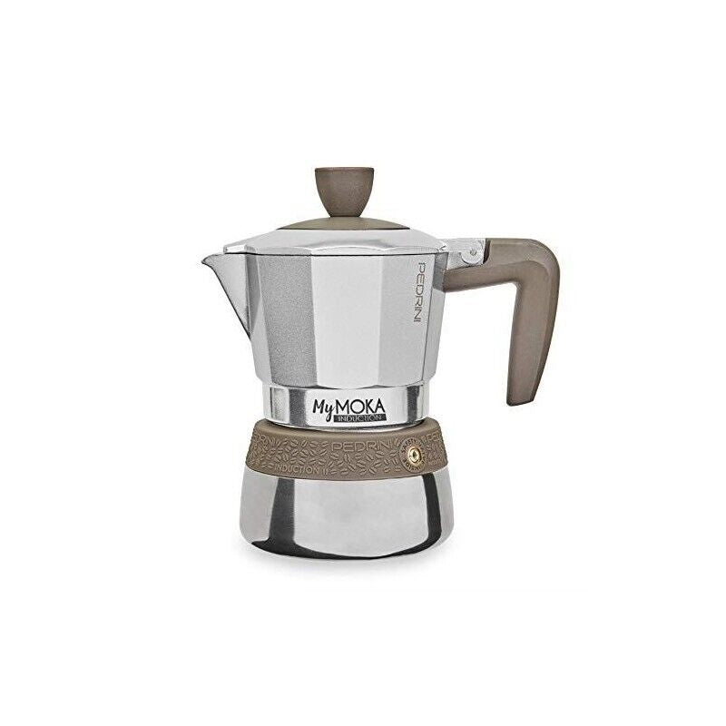 PEDRINI MY MOKA CAFFETTIERA 3 TAZZE INDUZIONE ACCIAIO INOX SILICONE BLU NOTTE
