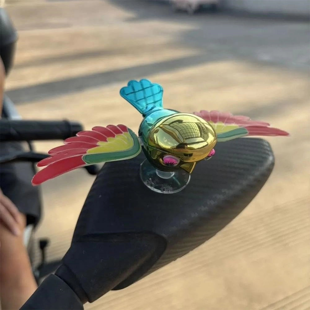Trade Shop - Decorazione Simulazione Uccello Volante Auto Moto Bici Con Ali Rotanti Adesiva Resistente -