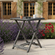 Ohatchee, Tavolo da Esterno 2 Posti Made in Italy, 60x47x65h cm Nero Antracite