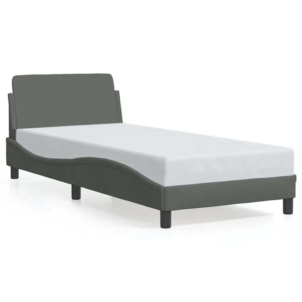 Giroletto senza Materasso Grigio Scuro 80x200 cm Tessuto