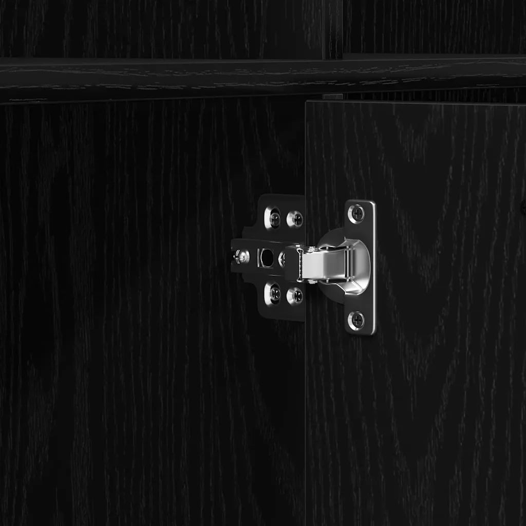 vidaXL Libreria Rovere Nero 98x29x97,5 cm Legno Multistrato