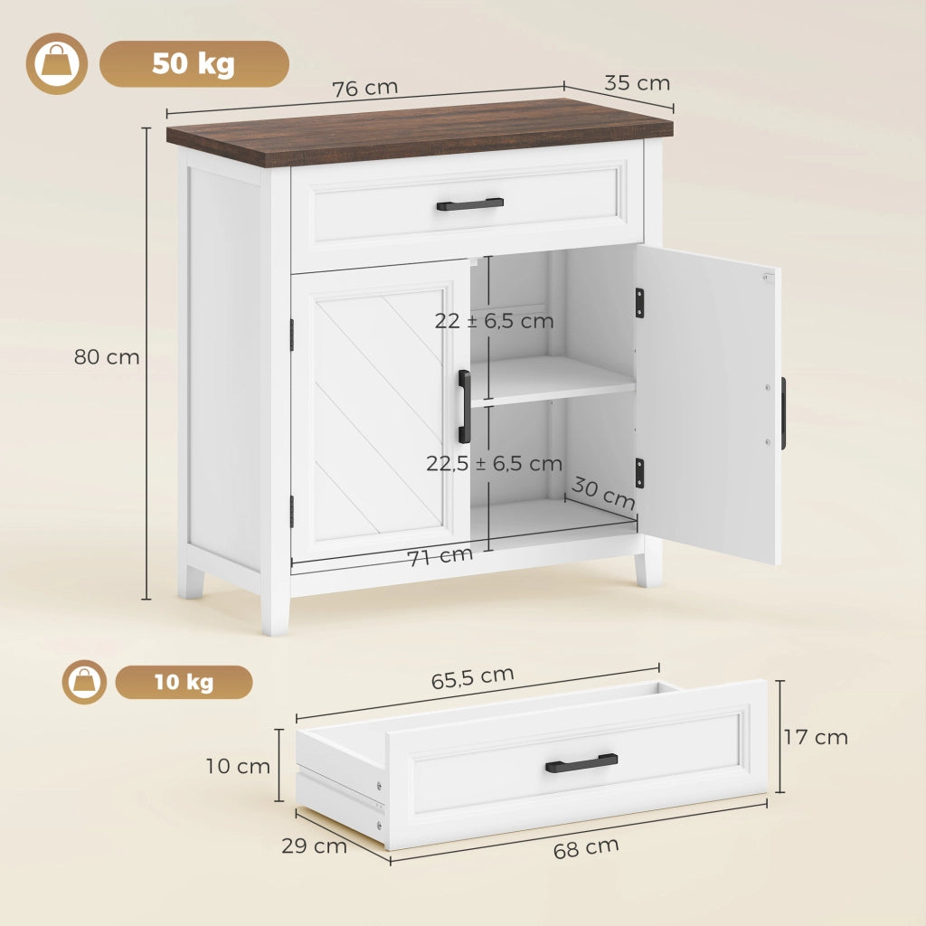 Buffet ¨C zephmum ¨C bianco 76x35x80 cm