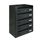ALUBOX CUBO Cassette Postali Condominiali 5 Posti 53X38,5X25 Cm In Lamiera Zincata Cassetta Postale Condominiale Orizzontale Da Esterno E Interno Protetto COLORE: ANTRACITE