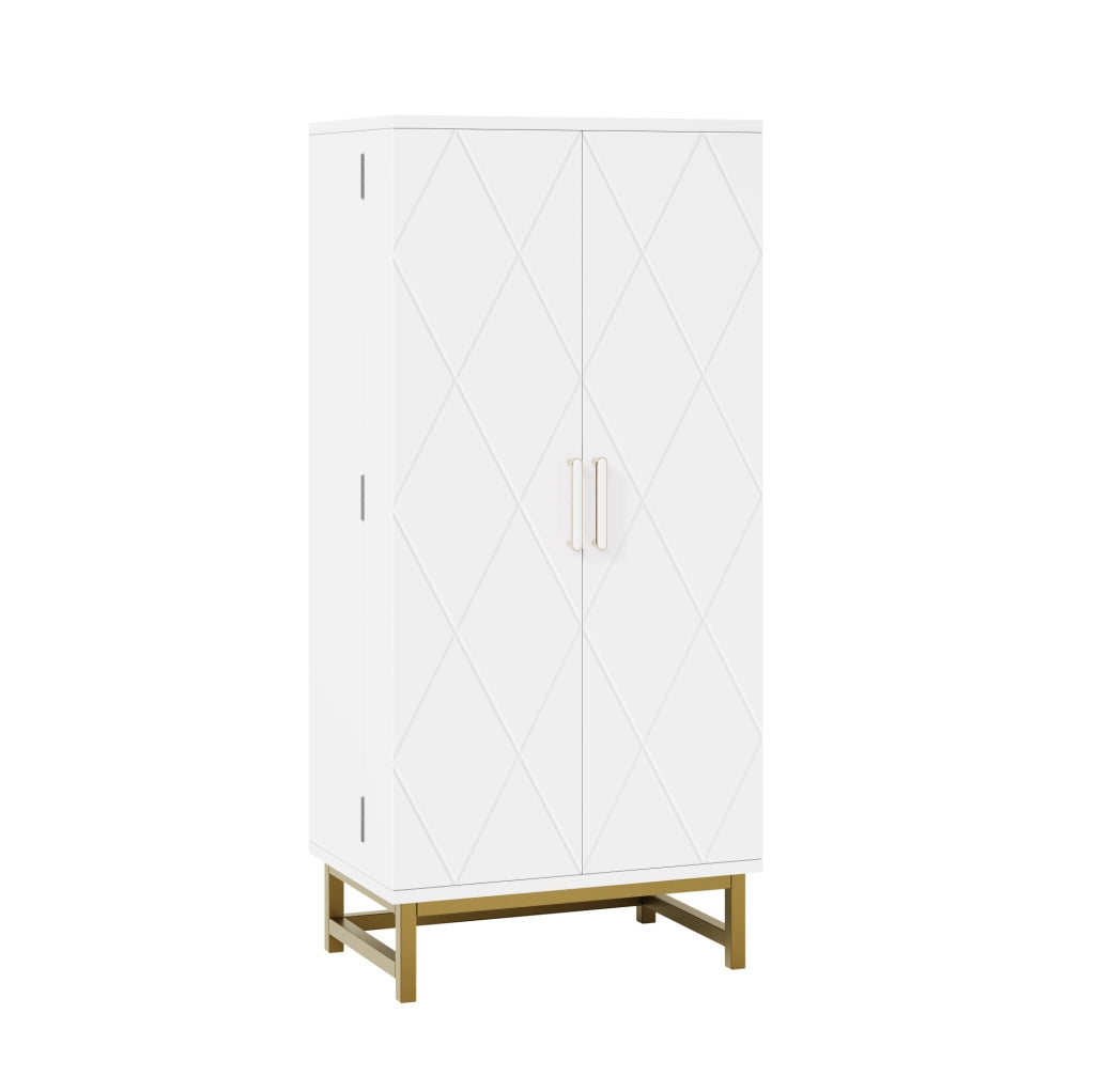 Mobile dispensa bianco con ripiani regolabili 60×40×130 cm