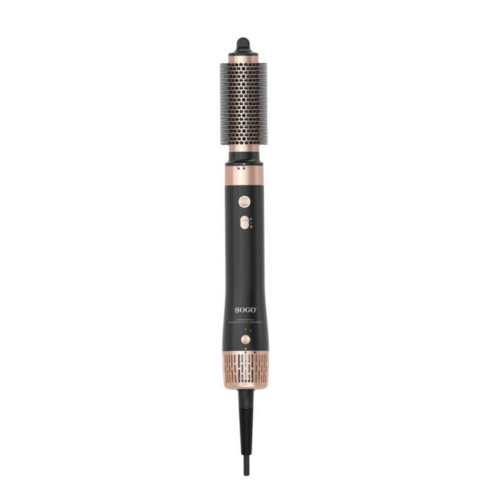 Styler capelli 6 in 1 con aria calda 1400W, tecnologia Coanda e motore BLDC, arriccia asciuga e volumizza - Sogo
