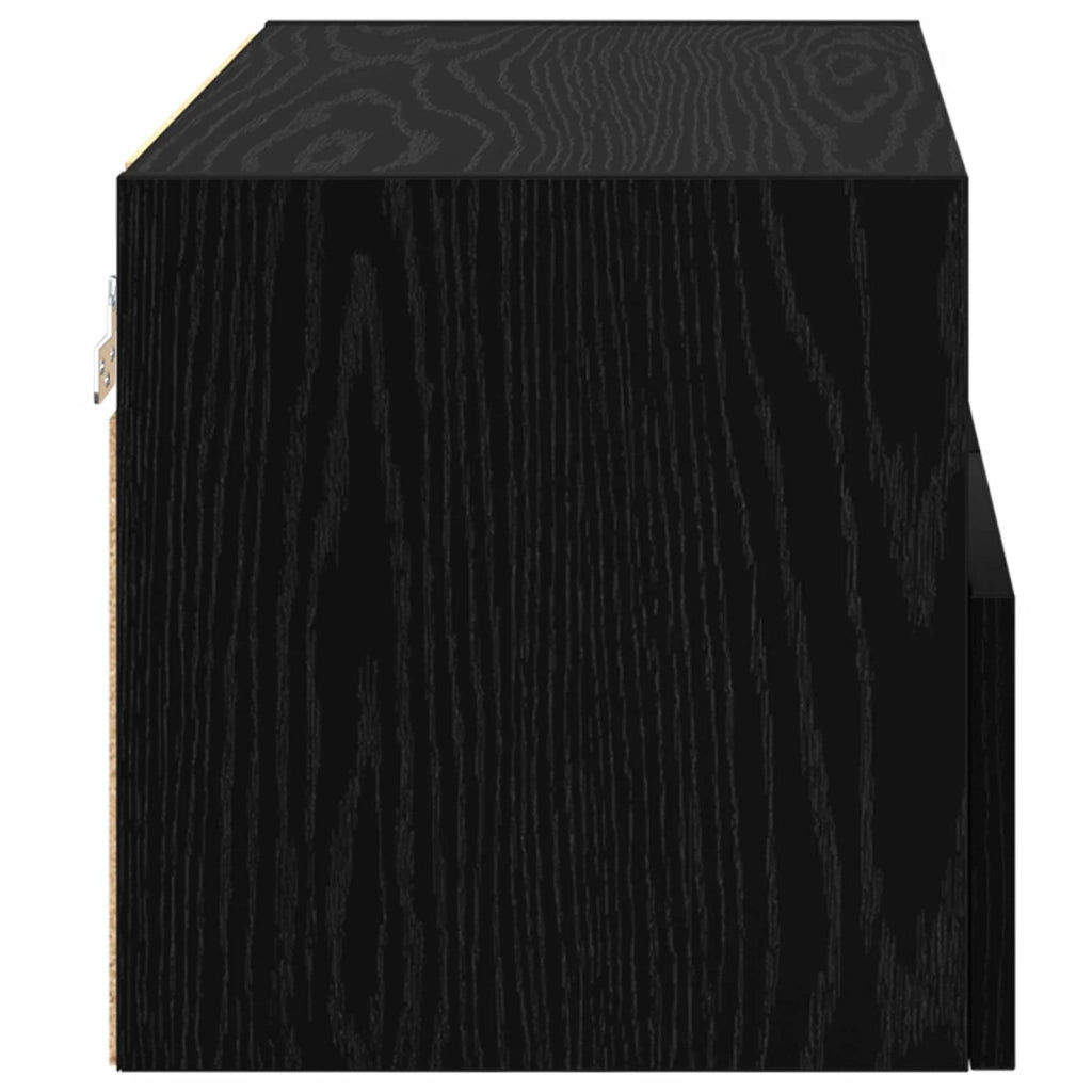 Mobile TV da parete Rovere Nero 60 x 30 x 30 cm 882926