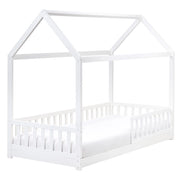 Letto per bambini a forma di casa UE Telaio singolo 90 x 200 cm con doghe in legno di pino bianco
