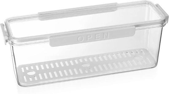 Contenitore a chiusura ermetica per magazzino - 1 pezzo - 31,5 x 10 x 11 cm