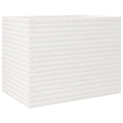 Fioriera | Cassetta per fiori | Vaso da Giardino Bianca 90x60x68,5cm Legno Massello di Pino