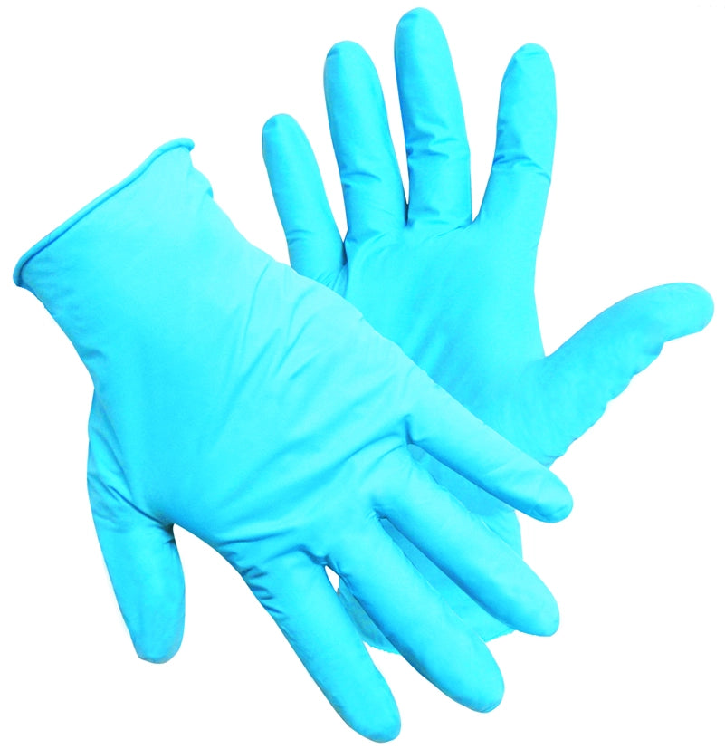 GUANTI MONOUSO IN NITRILE NITROFLEX CF.100 PZ Col. Blu tg. 6,5/7 (S)