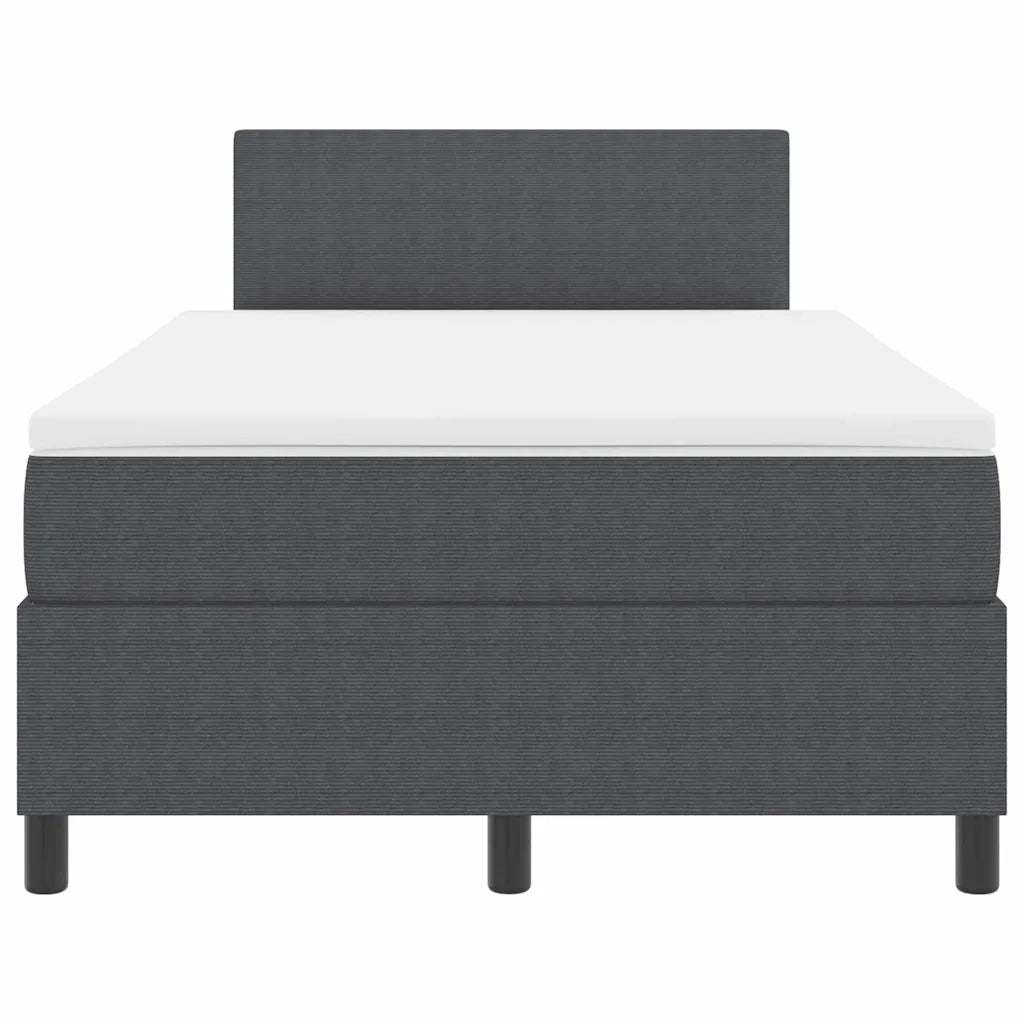 Letto a Sorgente LED Grigio Scuro e Bianco 120 x 190 cm 3337592
