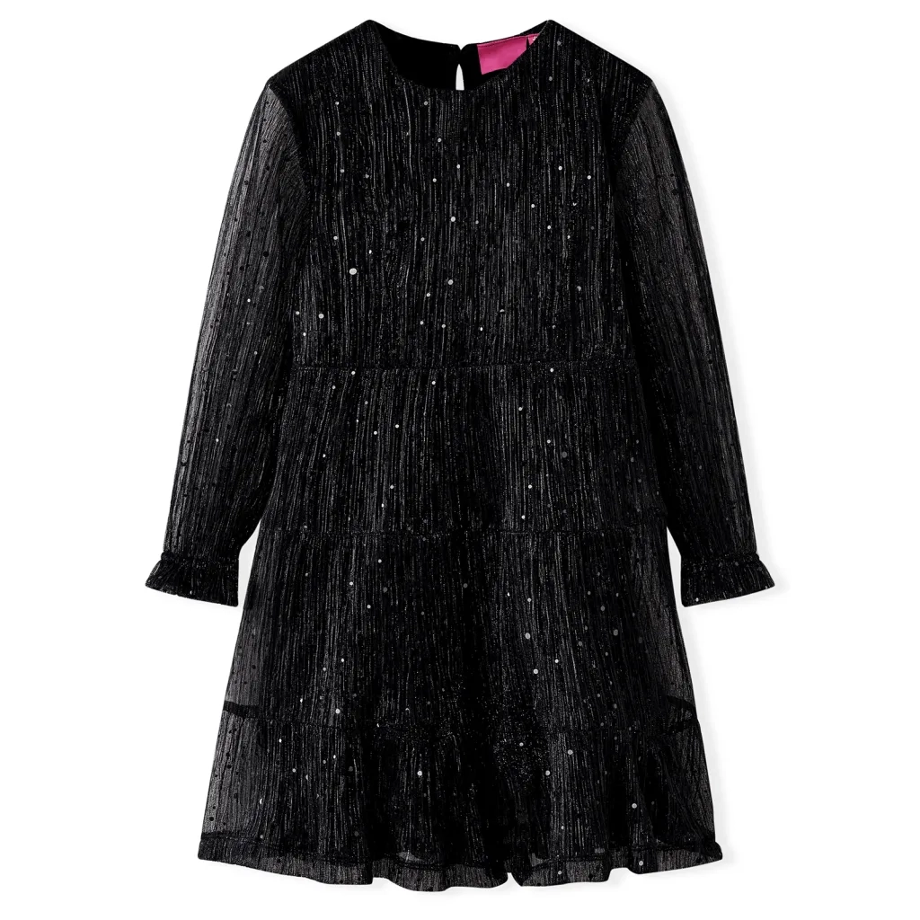 Abito per Bambine a Maniche Lunghe Nero 104cod mxl 85025