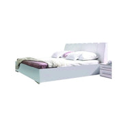 Letto VERONA - 2 posti 160x200 cm in similpelle bianco lucido