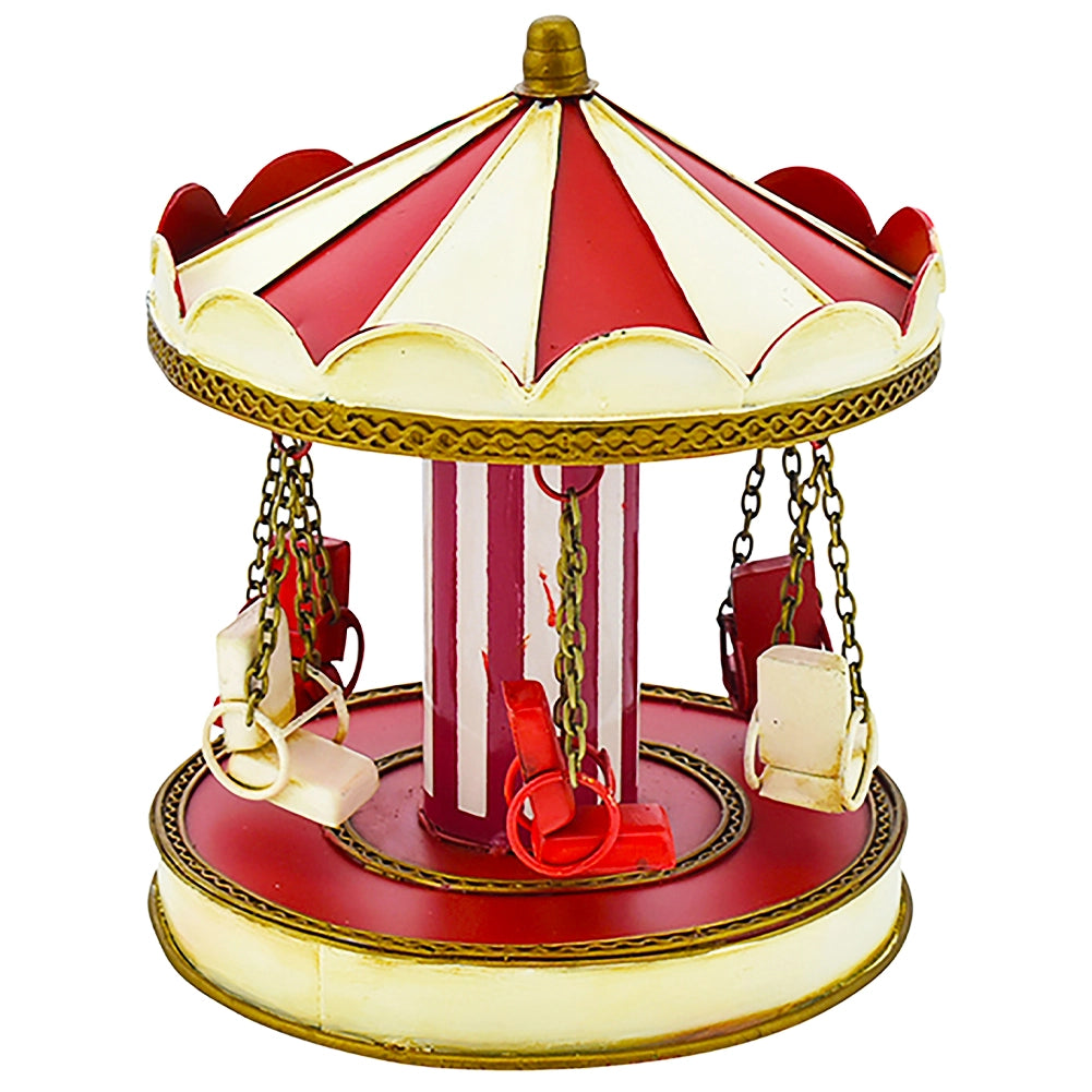 Giostra in Metallo Natale Decorazione Addobbo Natalizio Decorativo 19x19x23cm