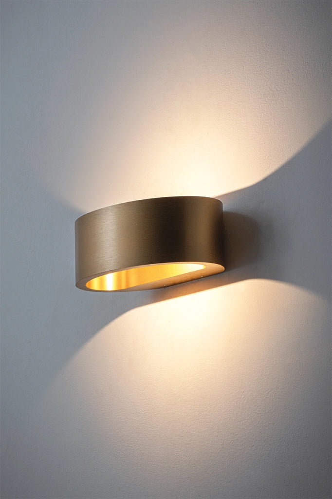 LUNARIS Applique LED Biemissione 17,5W 3000K IP54 CRI90, Struttura in Metallo Nero, Dimmerabile a Taglio di Fase - Rossini Group