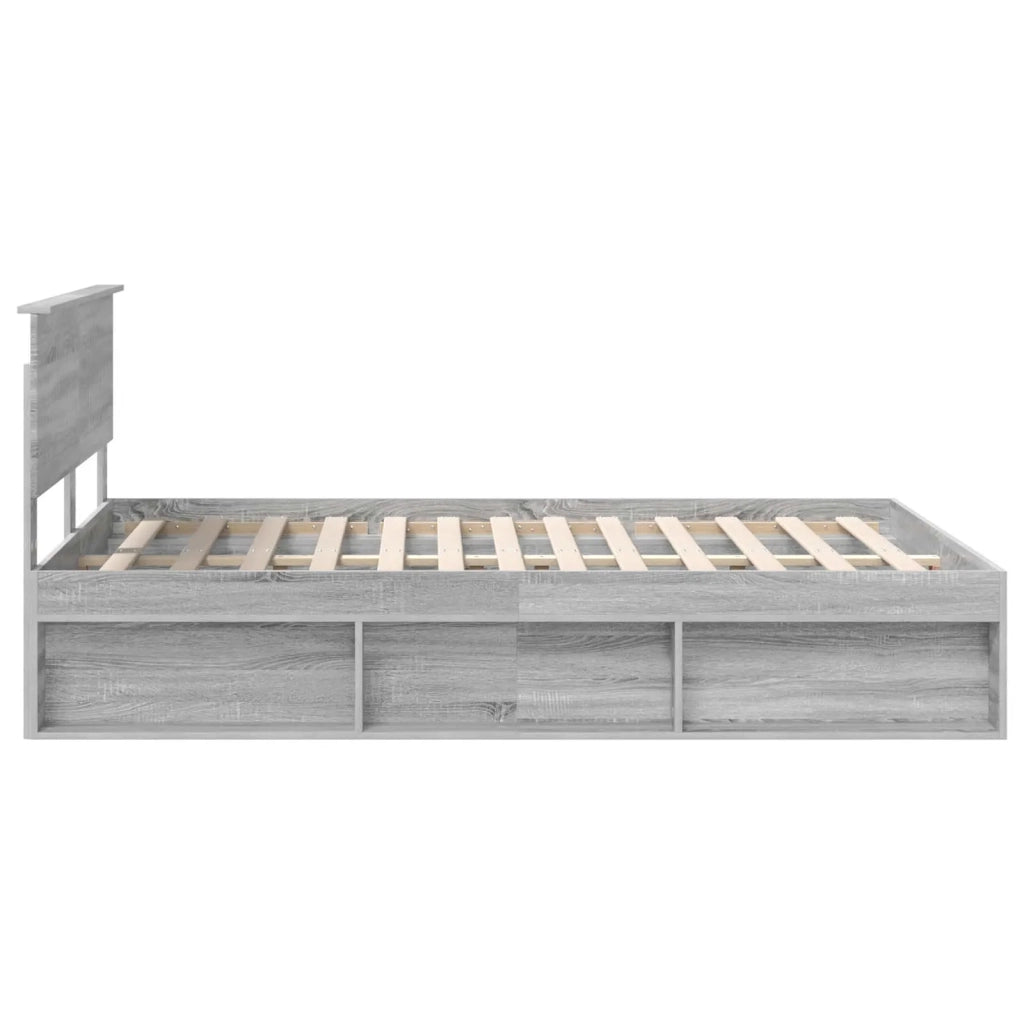 Struttura del letto Grigio Sonoma 135 x 190 cm Pino massello 3410614