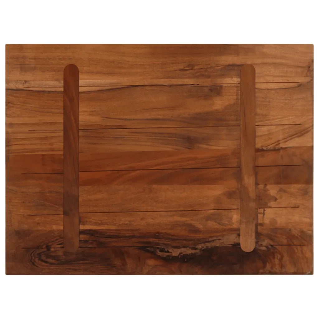 Piano Tavolo 80x60x2,5 cm Rettangolare in Massello di Recupero 371197