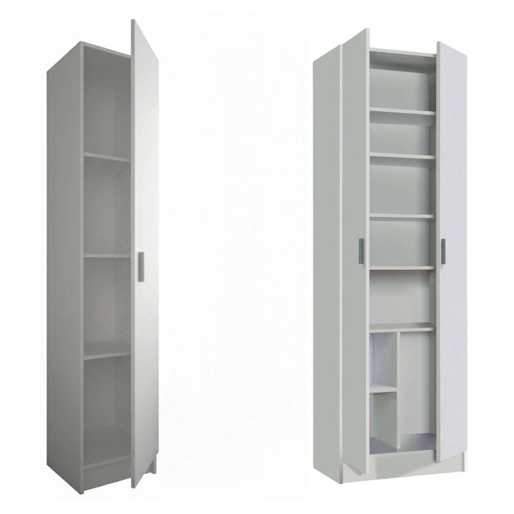 Molteno, Armadio Multiuso Grande Modulabile, 96x180h cm Bianco