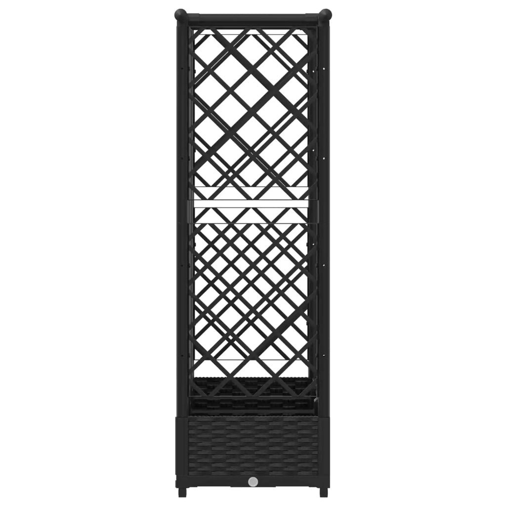 Letto Rialzato con Griglia e Tetto Nero 164 x 40 x 123 cm PP 42032546