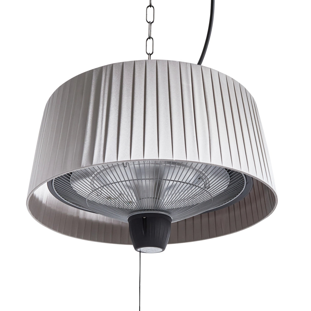 Lampada alogena Riscaldatore da patio Grigio Chiaro Acciaio Alluminio 1500 W Elettrico Patio Giardino Accessori Esterni