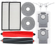 10 pezzi di accessorio - set di parti di ricambio - compatibile con Roborock P10Spro, P10Spro PLUS aspirapolvere (1 coppia di setole + 1 coppia di setole laterali + 2 filtri + 2 asciugamani + 2 sacchi di polvere)