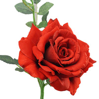 Set 4 Rose Artificiali Regina Altezza 42 cm Rosso