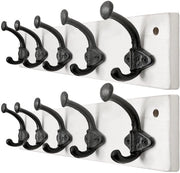 Haken per capo per abbigliamento in ghisa - 5 pezzi - bianco