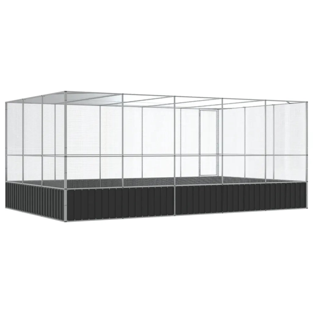 Voliera con Estensione Argento 518x307x212 cm in Acciaio 3214277