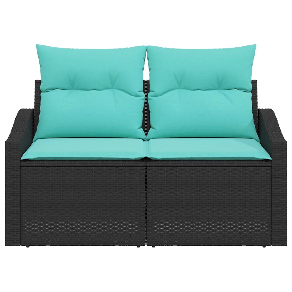 Divano da giardino Grigio 123 x 62 x 69cm polyrattan