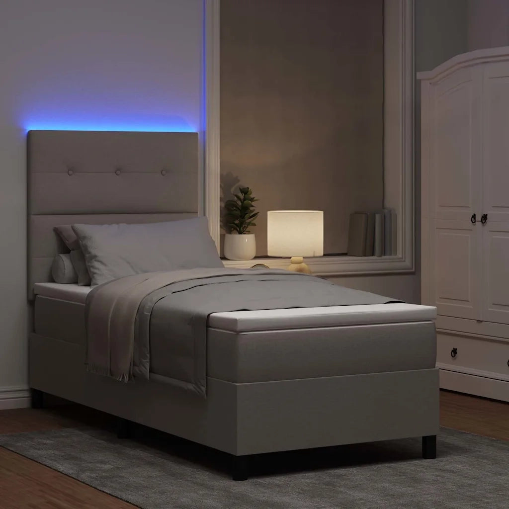Letto a molle con materasso con led Talpa 100 x 200 cm Tessuto