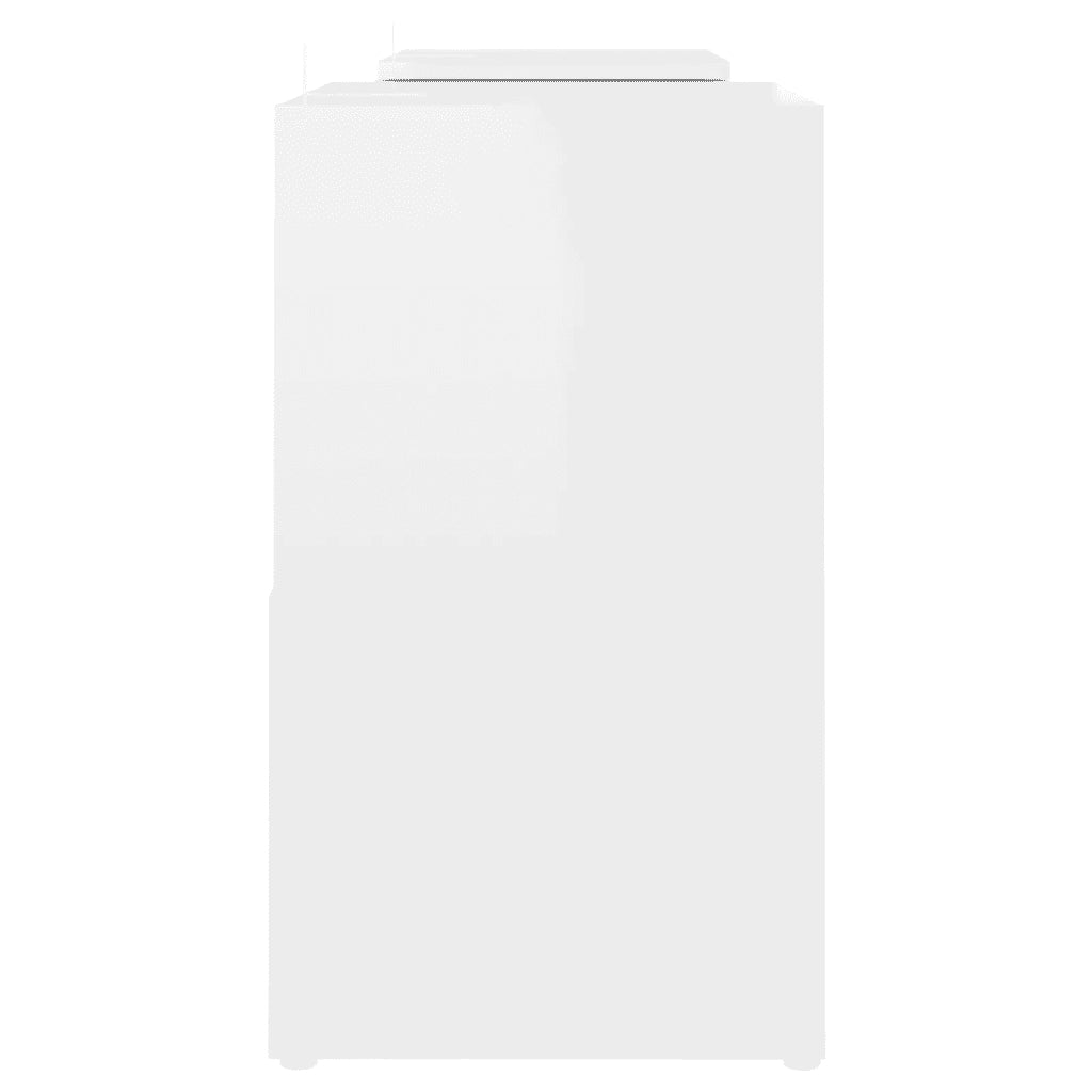 Mobile Porta TV Bianco Lucido 104x30x52 cm in Legno Multistrato 808356