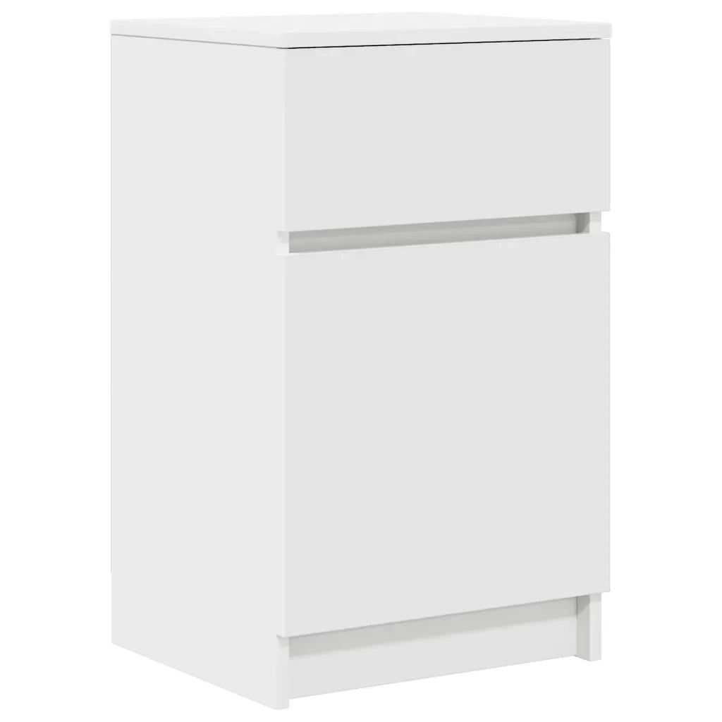Comodini 2 pz Bianchi 39x35x65 cm in Legno Multistrato 861320