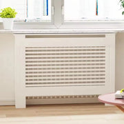Rivestimento per Radiatori - Stile Moderno Minimalista - Orizzontale - Medio - Esterno 111x19x92cm - Interno 104x17.3x91cm - Bianco