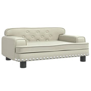 Divano | Divano da soggiorno | Sofa per Bambini Crema 70x45x30 cm in Similpelle