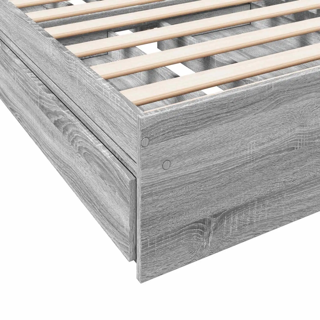 Telaio del letto con storage Sonoma grigio 80 x 200 cm 3429593