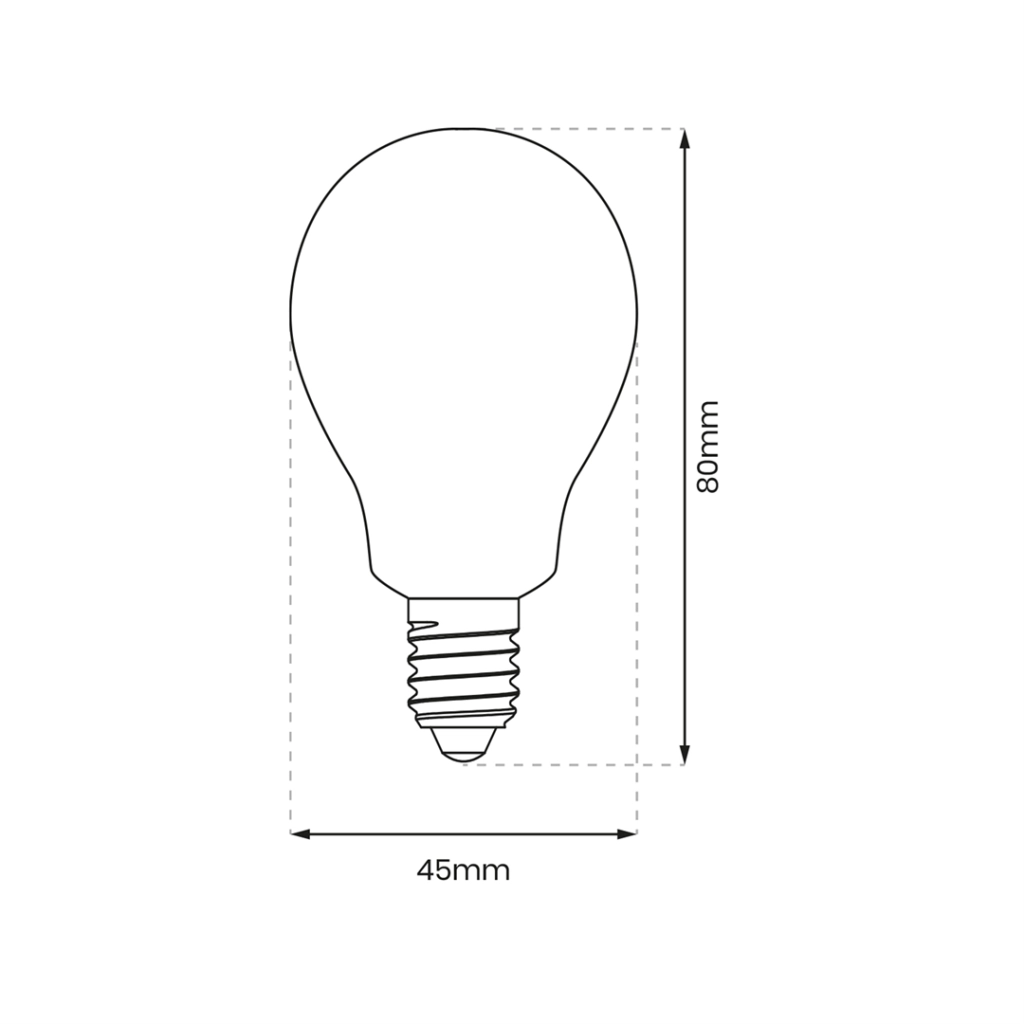Lampadina LED globo opale 5W E14 3000K 400lm Eko-Light